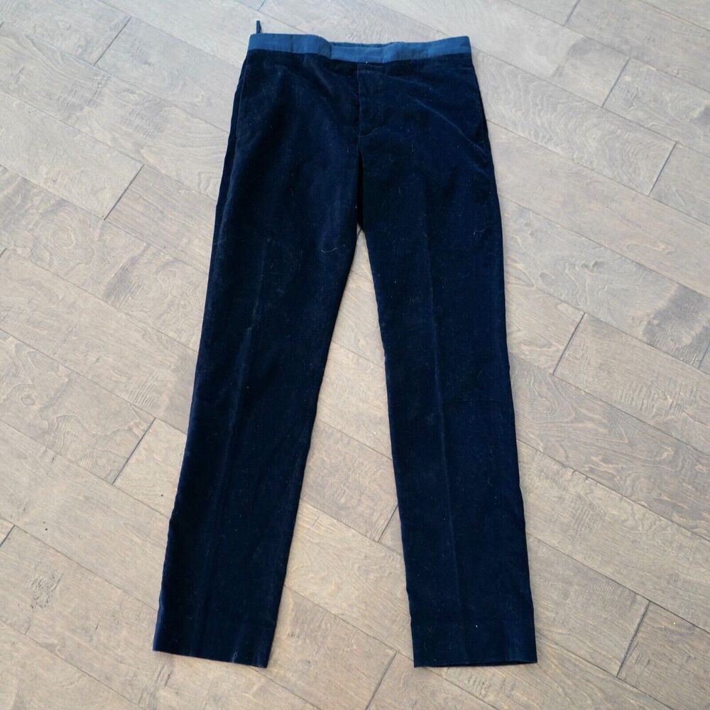 Prada Women's Black Velvet‎ Trousers Size 50/ XL/16 100% Cotton